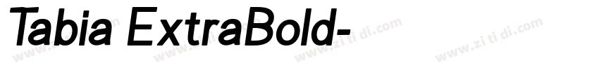 Tabia ExtraBold字体转换